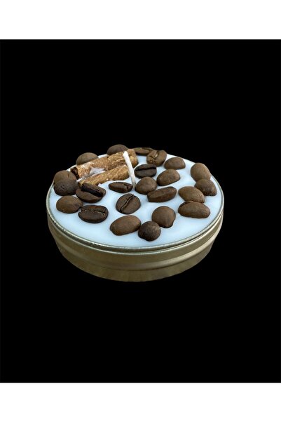 Genel Markalar Tasarım Kahve Tarçınlı Metal Kutulu Kokulu Mum