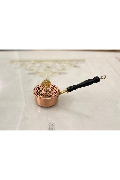 KAVELE Bakır Lüx Yaşam Çiçekli Tütsülük Buhurdanlık Sosluk Yaşam Çiçekli