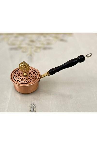 KAVELE Bakır Lüx Yaşam Çiçekli Tütsülük Buhurdanlık Sosluk Yaşam Çiçekli