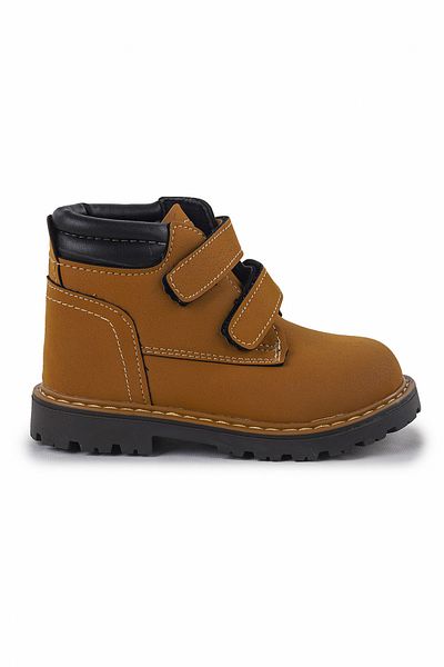 Almues Baby Boy Boots - Karamazı Kids Velcro Shoes Arz 1118