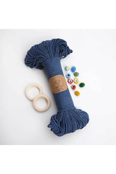 Ritzz 3mm // 2 Twist // Βαμβακερό σχοινί // DENIM