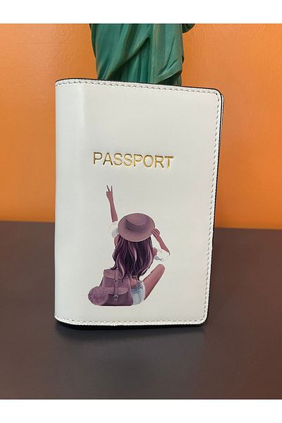Seyahataksesuar KUMRAL FREE GIRL GENUINE LEATHER PASSPORT CASE