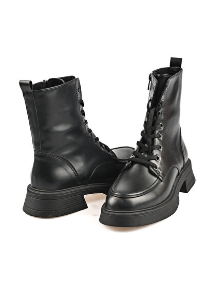 Park Moda PM208 K611 KAlın Taban Bağcıklı Fermuar Kapama Postal Bot