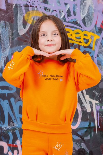 DMB BOYS & GIRLS Girl's Tracksuit Set - Non-Raised, Back Printed, Cargo Pocket and Printed Sweatpants