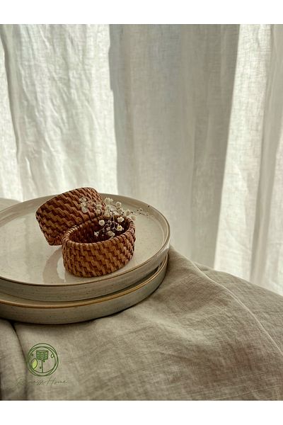 Renesse Home Aryana Handmade Rattan Napkin Ring (6 pieces)