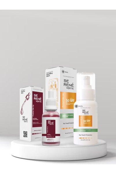 Se Rene Verte Aha Bha Peeling Serum and Sunscreen Care Set for Protection 30 ml + 50 ml