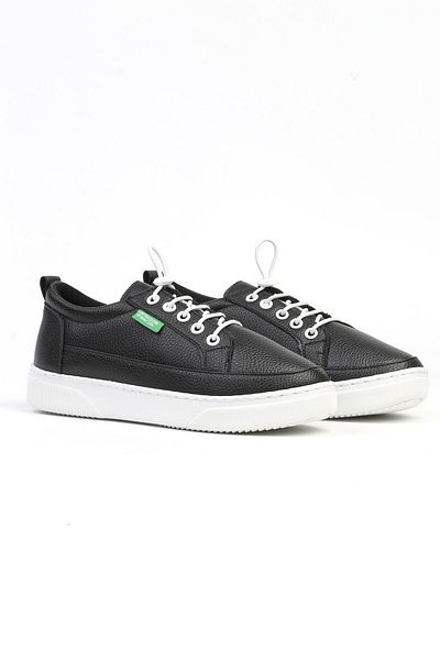 Benetton ® |   BN-31055 - 3441 Black White - Pantofi sport pentru femei