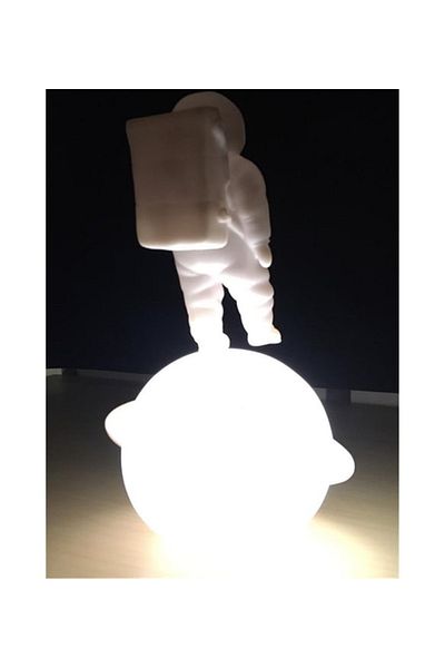 Parti Station Astronaut Standing on the Moon Night Light Space Concept Night Light 1 Piece