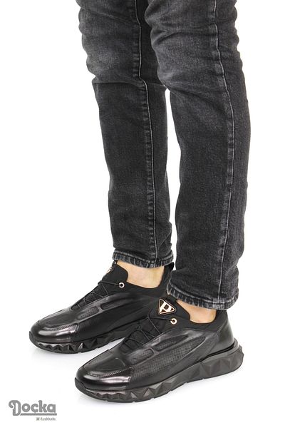 MARCOMEN Men's Genuine Leather Sports Style Thick Sole Casual Shoes