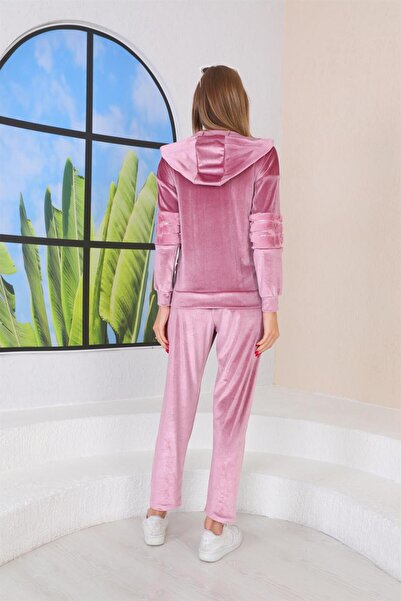 WestBound Γυναικείο βελούδινο βελούδινο σετ δύο τεμαχίων με φαρδύ πόδι - SOMON