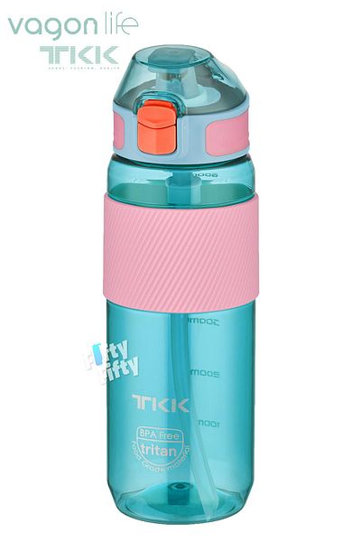 Vagonlife TKK 700 ML Thick Non-Bite Straw Bpa-Free Tritan Water Flask with Carrying Handle FFTKK1003-700ML