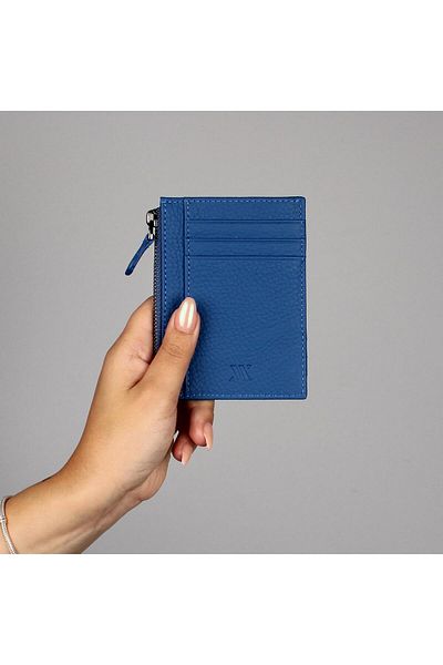 My Valice Unisex Genuine Leather Wallet and Card Holder 1823 Saks Blue