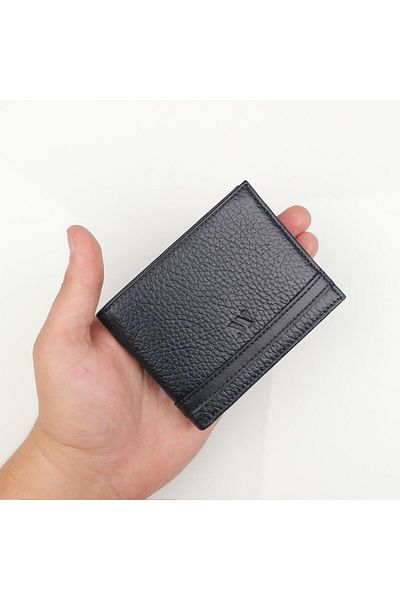 My Valice Unisex Genuine Leather Wallet and Card Holder 1822 Navy Blue