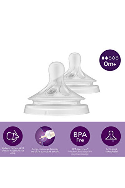Philips Avent Natural Response 2'li Biberon Emziği 2 Numara +0 Ay ( 1 ADET )