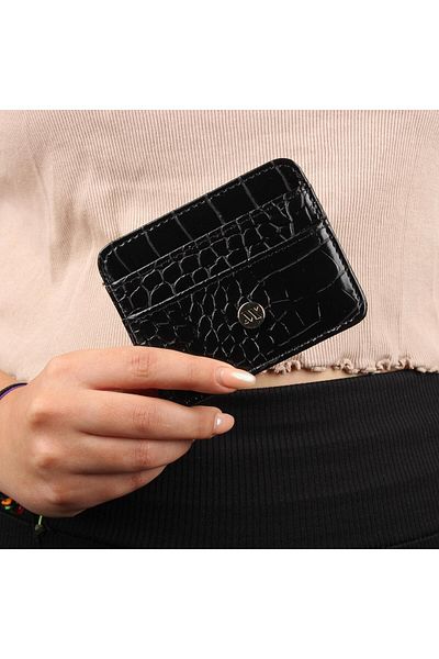 My Valice Std 1624 Black Leather Women's Wallet and Card Holder - Classic