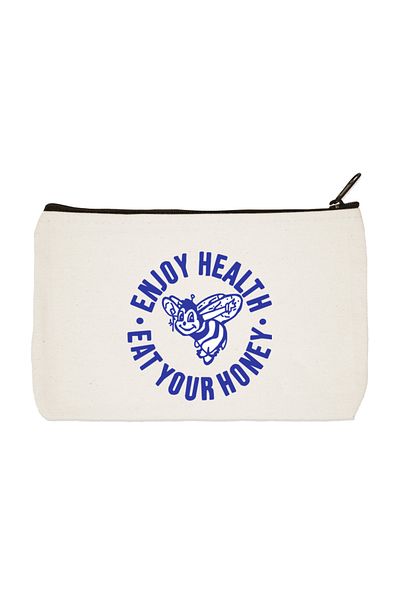 designedfy Απολαύστε Health Printed υφασμάτινη τσάντα μακιγιάζ, θήκη για στυλό, τσάντα χειρός
