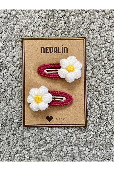 NEVALİN مشبك تثبيت ديزي محبوك يدويًا