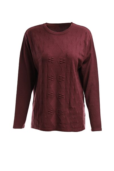 Trikolay Plus Size Patterned Knitwear Sweater