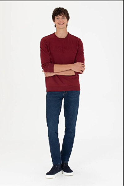 U.S. Polo Assn. U.S. Polo Assn. Мъжка бордо базова блуза G081SZ082.000.1639122.VR014TEKSPOR