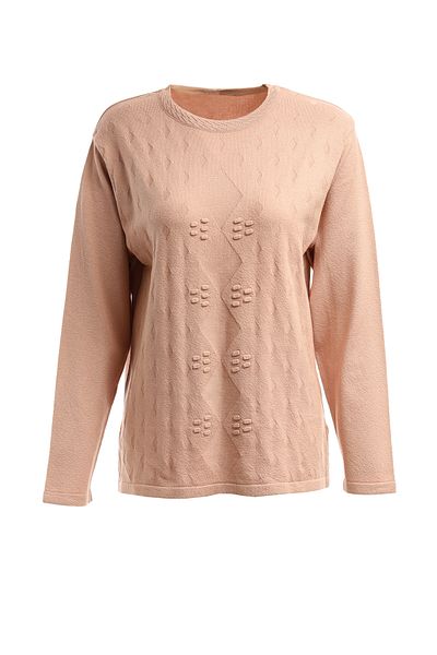 Trikolay Plus Size Patterned Knitwear Sweater