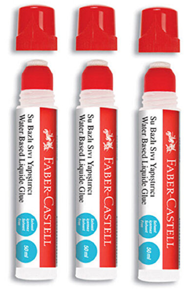 Faber Castell 3 Adet Faber Castel Su Bazlı Sıvı Yapıştırıcı 50 ml