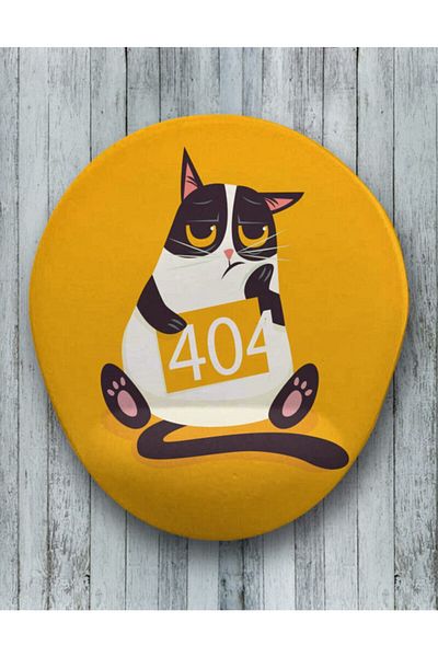 HobiShop Eror 404 Oval Mouse Pad with Wrist Support