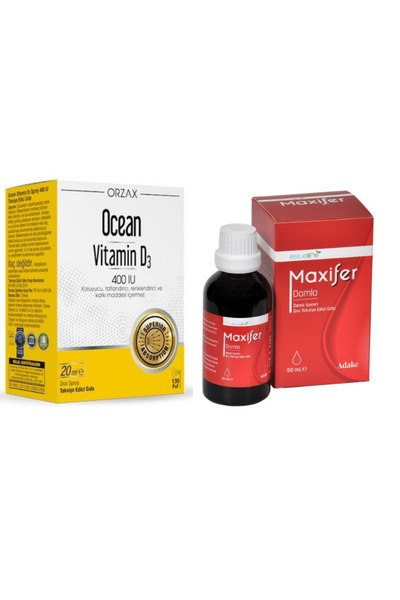 Ocean D3 400 20 ml + Maxifer Demir Takviyesi 30 ml