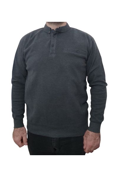 Ünal Giyim LARGE SIZE BATTAL POLO COLLAR POCKET SELANIC Pullover