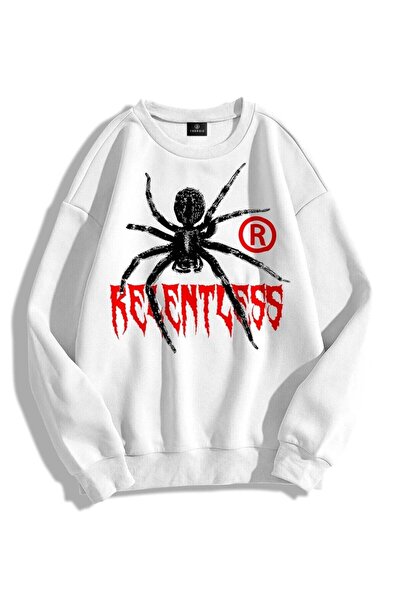 Adrift Unisex Relentless okrugla kragna dukserica bela Trndz1552