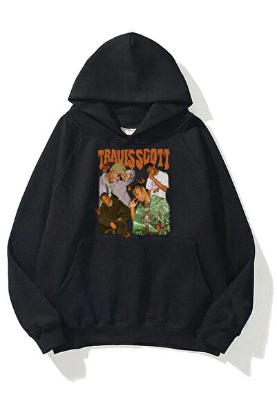 Adrift Travis Scott majica sa leptirima crna Trndz1315