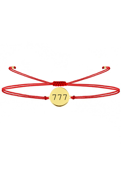 alberaccessories 925 Ayar Gümüş Tasarım Mini Gold Kaplama Kırmızı Ip (777 Muc...