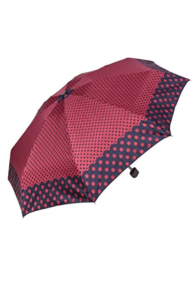 APRİL Kadın Şemsiye Micro Mini Lacivert Puantiyeli Kırmızı A-203L