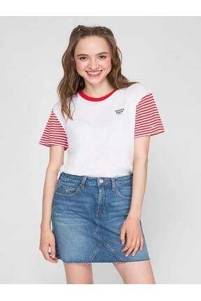 Tommy Hilfiger TOMMY JEANS STRIPE SLEEVE CROPPED T SHIRT Fiyat Yorumlar Trendyol