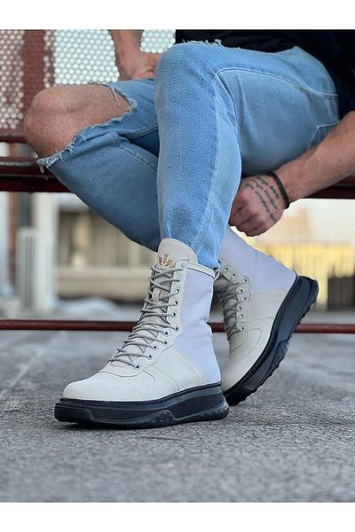 BZ Moda B012 ST Lace-Up Ορθοπεδική Σόλα Ανδρικές Χειμερινές Μπότες Γκρι από σουέτ ανθεκτικό στο νερό και το κρύο