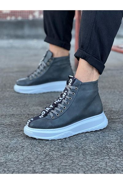 BZ Moda B03 BT Laced Orthopedic Sole Ανδρικές χειμερινές μπότες ανθεκτικές στο νερό και το κρύο γκρι
