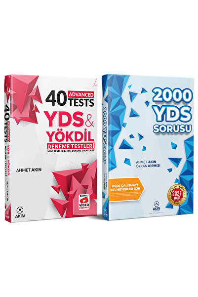 Akın Dil Eğitimi Yds Yökdil 40 Advanced Deneme Testleri Ve 2000 Yds Sorusu Set