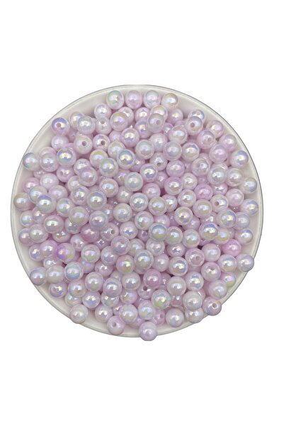 Hedef Bijuteri 50 جرام 8 ملم لؤلؤ رخامي وردي مطرز بحبات اللؤلؤ الباستيل، صناعة المجوهرات، هواية، خرز الحقائب (~ 200 قطعة)