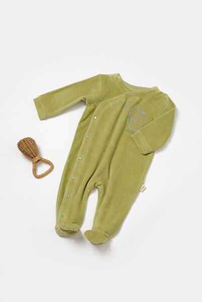 BabyCosy Organik Kadife Patikli Tulum