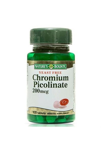 Nature's Bounty بيكولينات الكروم 200 ميكروغرام 100 قرص