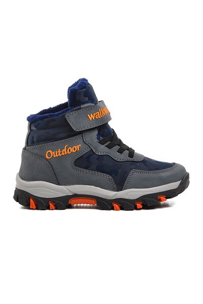 WALKWAY Leo-F Navy Blue Furry Παιδικές Μπότες εξωτερικού χώρου