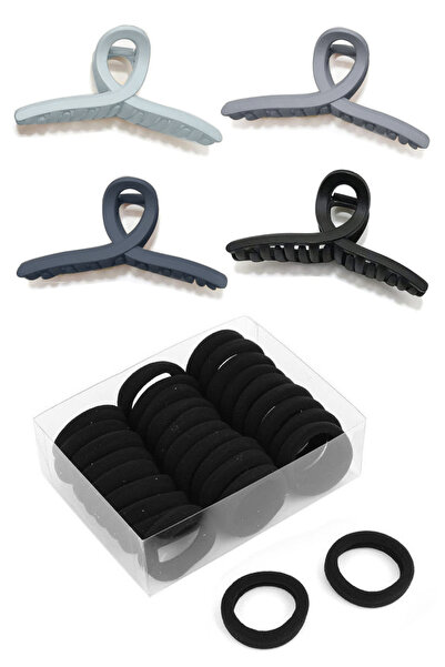 C&E Design Set 4 bucăți XL pentru femei + 50 piese cu catarame din cauciuc negru