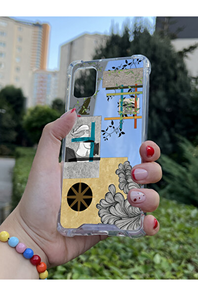 Coco Aksesuar Samsung Galaxy A71 Uyumlu Aynalı Manzara Desenli Darbe Kamera Korumalı Silikon Telefon Kılıfı