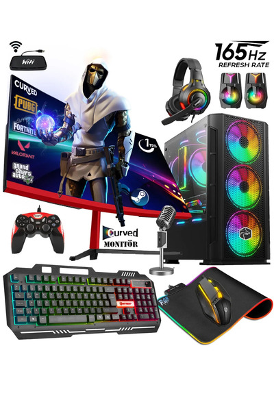 Zeiron Galaxy2 I5-10400f 32gb Ddr4 512gb M.2 Ssd Gtx1660 Super 24" 165hz Oyun...