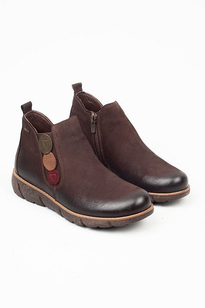 Adım Adım Brown Leather Boots - Side Elastic