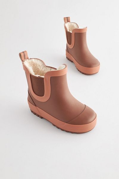 Next Baby Καφέ μπότες με επένδυση fleece / μπότες βροχής