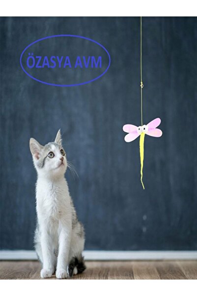 İNDİRİM PRO BUTTERFLY PATTERNED Elastic Self-Adhesive Cat Playing Rod