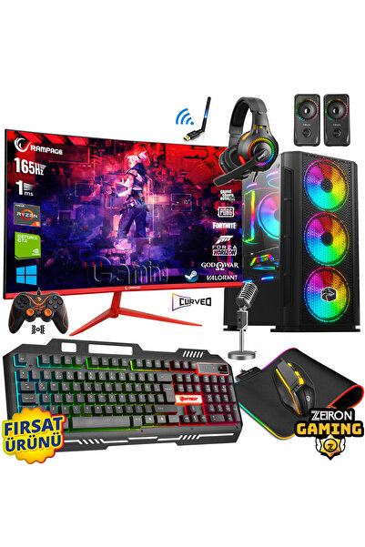 Zeiron Gtx50 Ryzen 5 3600 16gb 256gb M.2 Nvme 1tb Gtx1650 23.8" 165hz Oyuncu ...