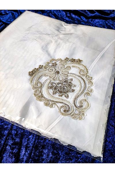 Çt Çeyizci Tekstil Dowry Satin Bundle, Dowry Embroidered French Lace Bundle