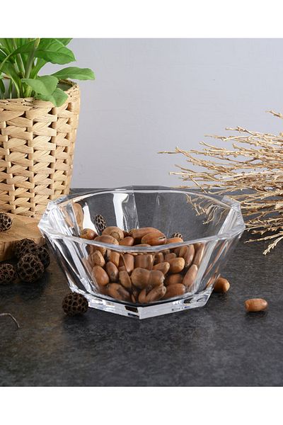 Paşabahçe Nude Reflection Series Crystal Glass Bowl Snack Presentation Holder 2 PCS 16 cm
