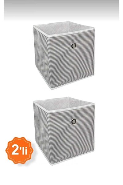 MİVESE 2 Adet Gri Çok Amaçlı Raf Organizer Düzenleyici Saklama Kutusu 3x30x30 Cm